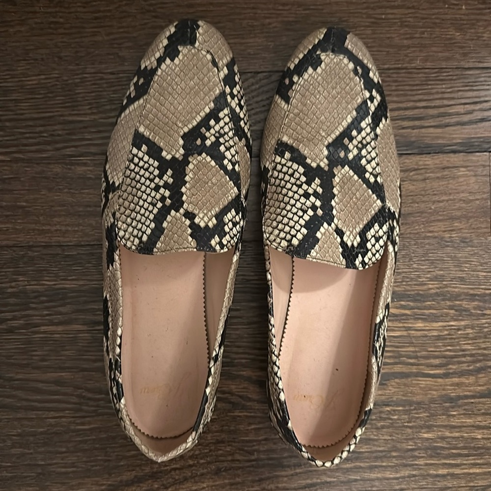 J.Crew Snakeskin Look Loafers Size 8.5